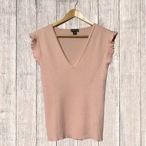 J. Crew Point Sur Pink Ribbed Knit Top- Size X-Small